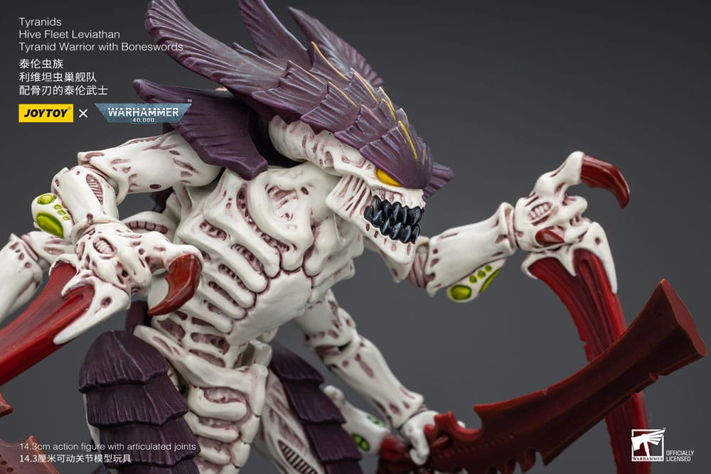 Warhammer 40k Actionfigur 1/18 Tyranids Hive Fleet Leviathan Tyranid Warrior with Boneswords 12 cm   - Preorder - ETA: 25.11.2025