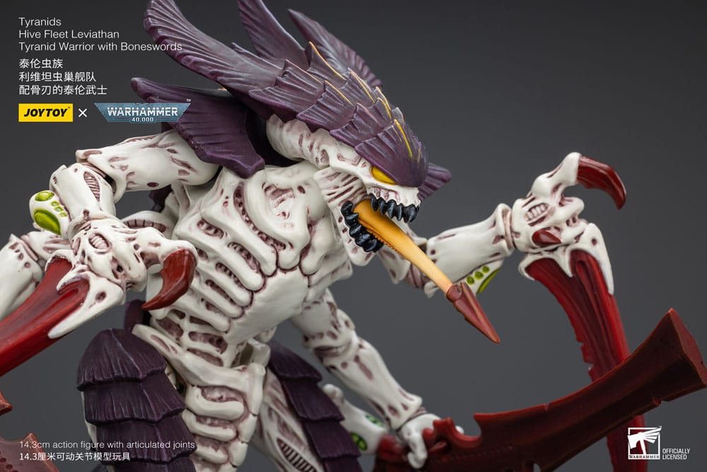 Warhammer 40k Actionfigur 1/18 Tyranids Hive Fleet Leviathan Tyranid Warrior with Boneswords 12 cm   - Preorder - ETA: 25.11.2025