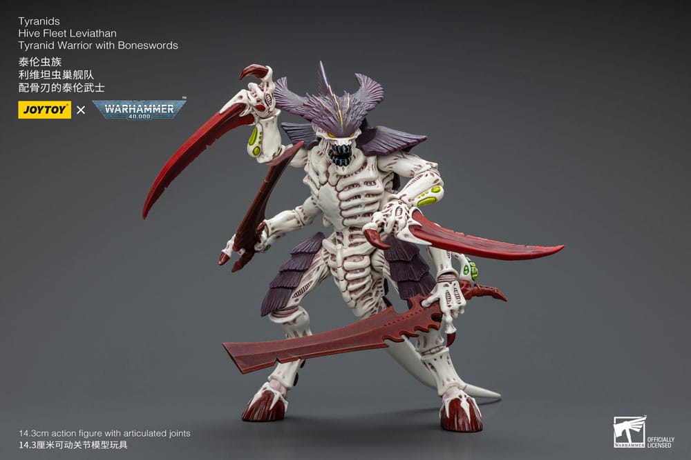 Warhammer 40k Actionfigur 1/18 Tyranids Hive Fleet Leviathan Tyranid Warrior with Boneswords 12 cm   - Preorder - ETA: 25.11.2025