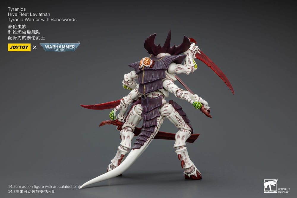 Warhammer 40k Actionfigur 1/18 Tyranids Hive Fleet Leviathan Tyranid Warrior with Boneswords 12 cm   - Preorder - ETA: 25.11.2025