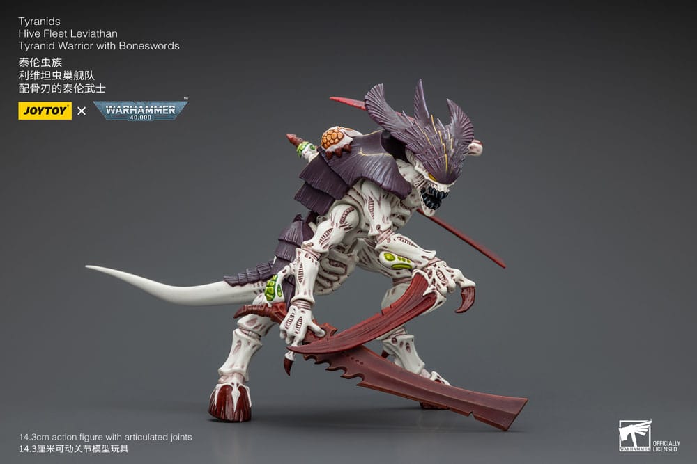 Warhammer 40k Actionfigur 1/18 Tyranids Hive Fleet Leviathan Tyranid Warrior with Boneswords 12 cm   - Preorder - ETA: 25.11.2025