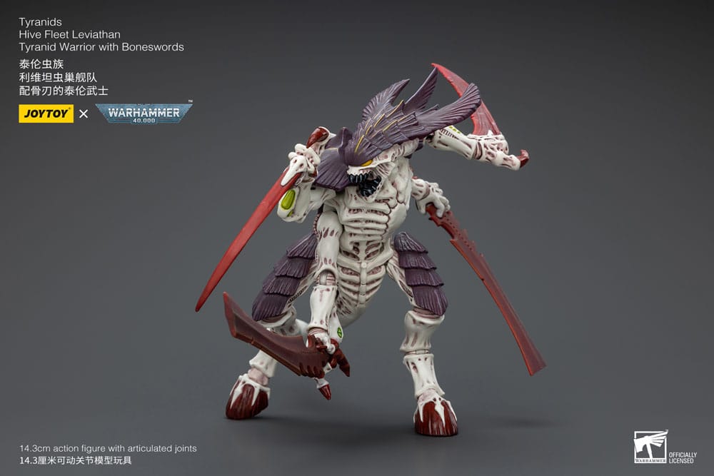 Warhammer 40k Actionfigur 1/18 Tyranids Hive Fleet Leviathan Tyranid Warrior with Boneswords 12 cm   - Preorder - ETA: 25.11.2025