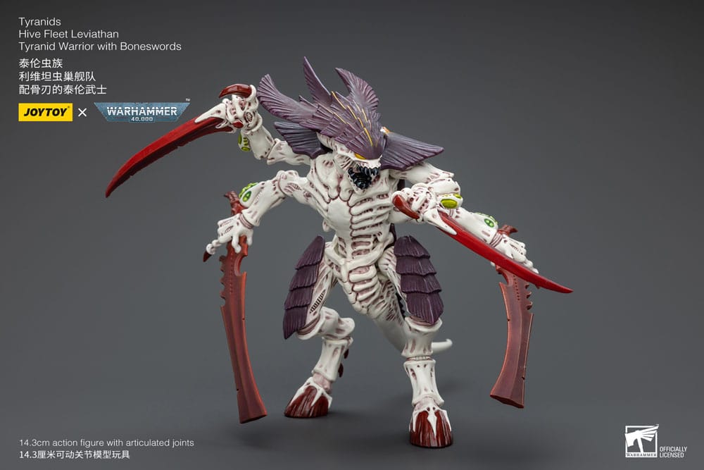 Warhammer 40k Actionfigur 1/18 Tyranids Hive Fleet Leviathan Tyranid Warrior with Boneswords 12 cm   - Preorder - ETA: 25.11.2025