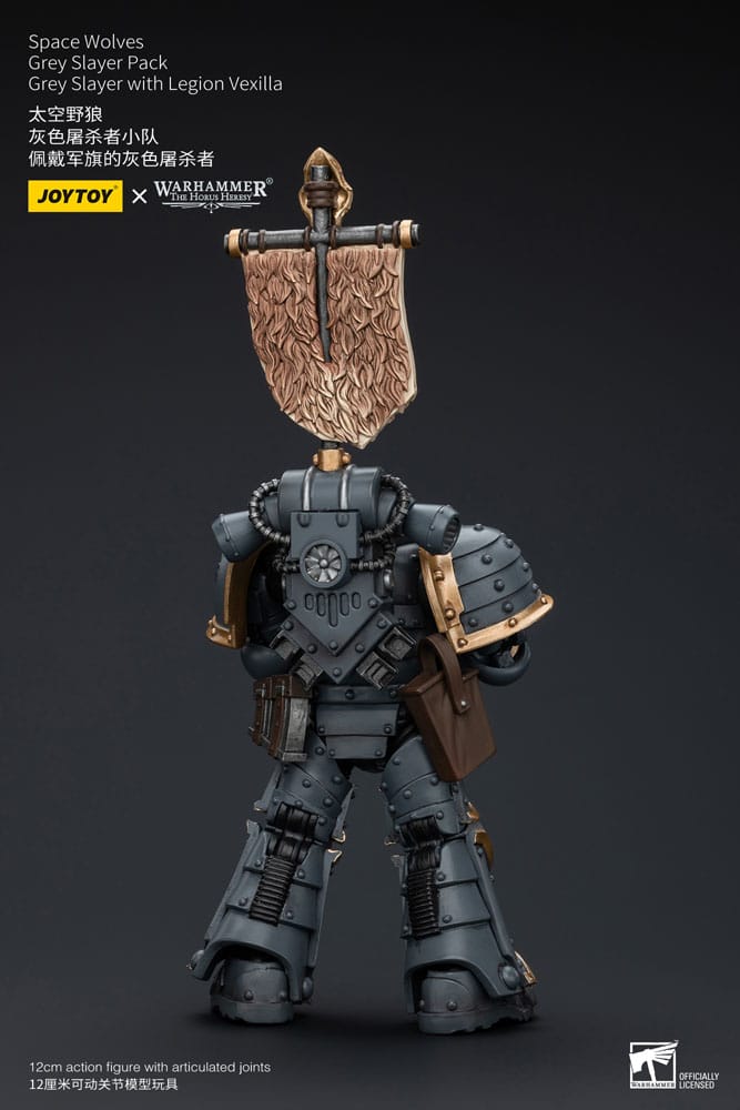 Warhammer The Horus Heresy Actionfigur 1/18 Space Wolves Grey Slayer Pack Grey Slayer With Legion Vexilla 12 cm  - Versand: 5-7 Tage nach Bestellung