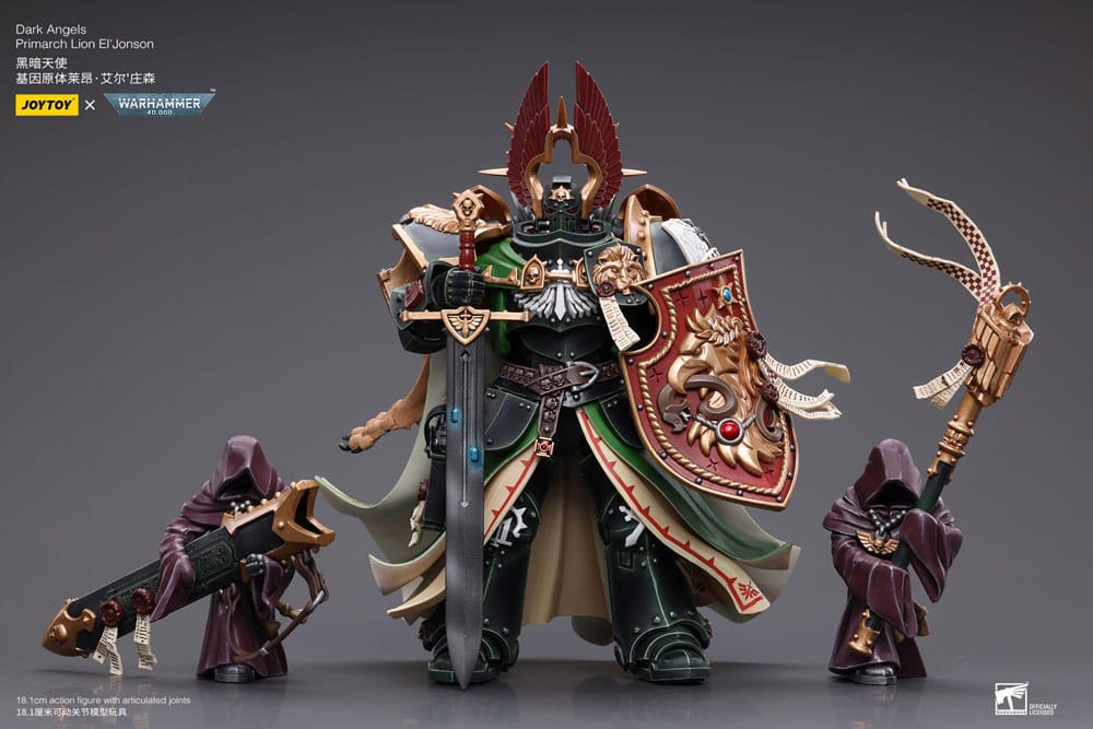 Warhammer 40k Actionfigur 1/18 Dark Angels Primarch Lion El' Jonson 18 cm Reproduktion - Versand: 5-7 Tage nach Bestellung