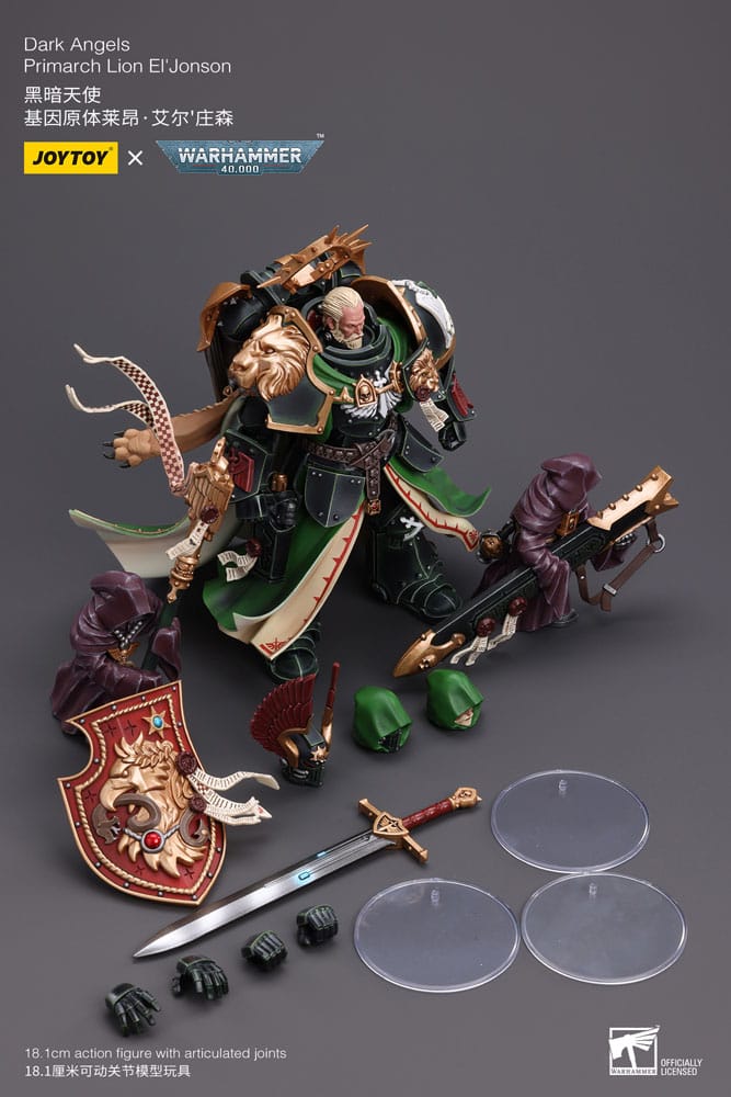 Warhammer 40k Actionfigur 1/18 Dark Angels Primarch Lion El' Jonson 18 cm Reproduktion - Versand: 5-7 Tage nach Bestellung