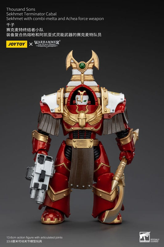 Warhammer The Horus Heresy Actionfigur 1/18 Thousand Sons Sekhmet Terminator Cabal Sekhmet with Combi-Melta and Achea Force Weapon 14 cm - Versand: 5-7 Tage nach Bestellung