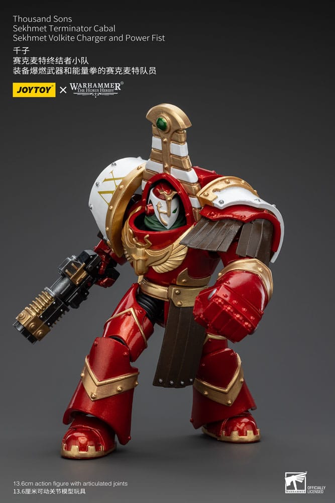 Warhammer The Horus Heresy Actionfigur 1/18 Thousand Sons Sekhmet Terminator Cabal Sekhmet Volkite Charger and Power Fist 14 cm - Versand: 5-7 Tage nach Bestellung