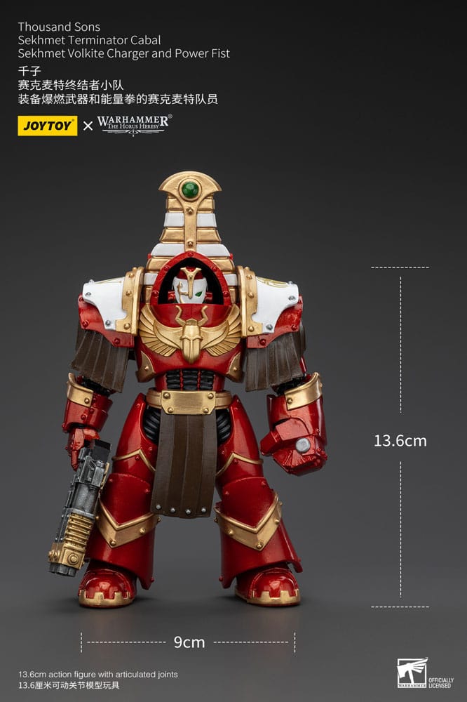 Warhammer The Horus Heresy Actionfigur 1/18 Thousand Sons Sekhmet Terminator Cabal Sekhmet Volkite Charger and Power Fist 14 cm - Versand: 5-7 Tage nach Bestellung