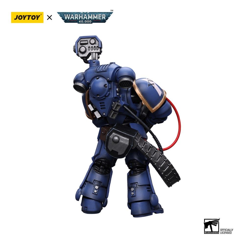 Warhammer 40k Actionfigur 1/18 Ultramarines Desolation Marine with Castellan Launcher (Superfrag) 12 cm - Preorder - ETA: 07.11.2025