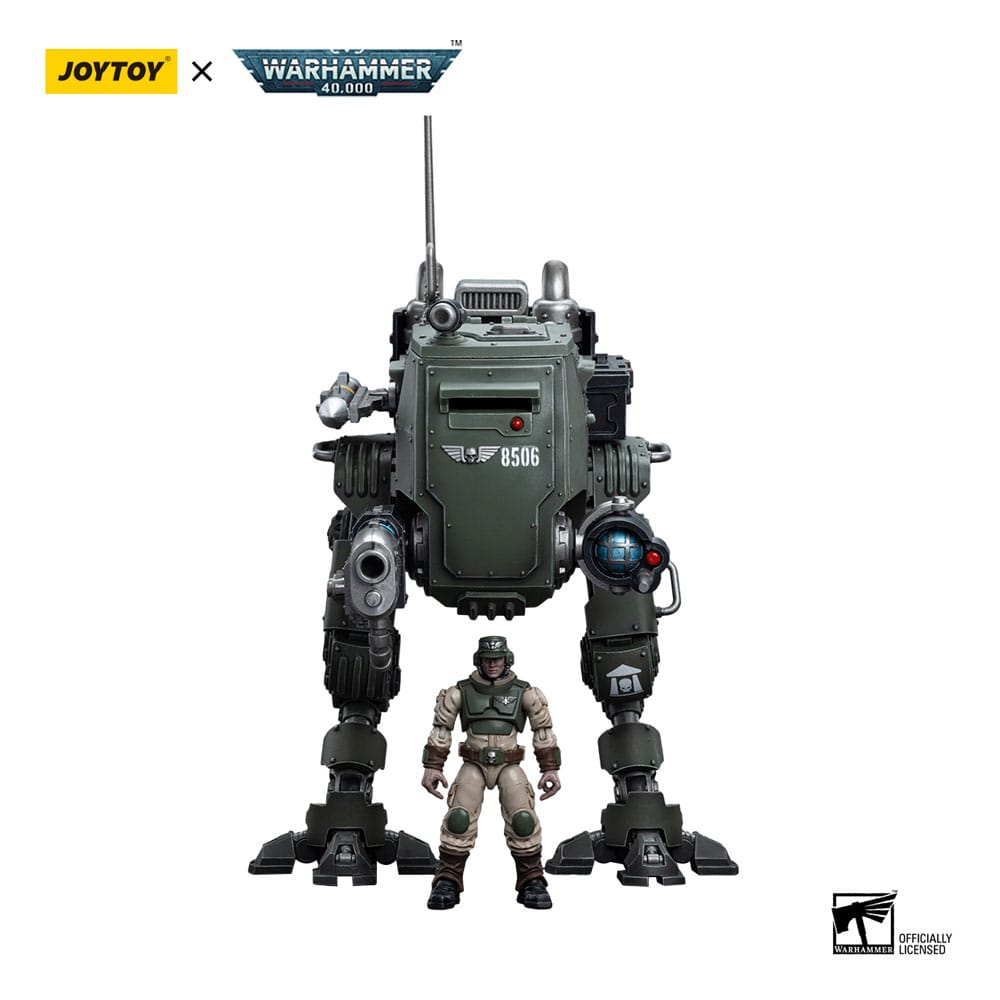 Warhammer 40k Actionfigur 1/18 Astra Militarum Cadian Armoured Sentinel 12 cm - Preorder - ETA: 12.12.2025