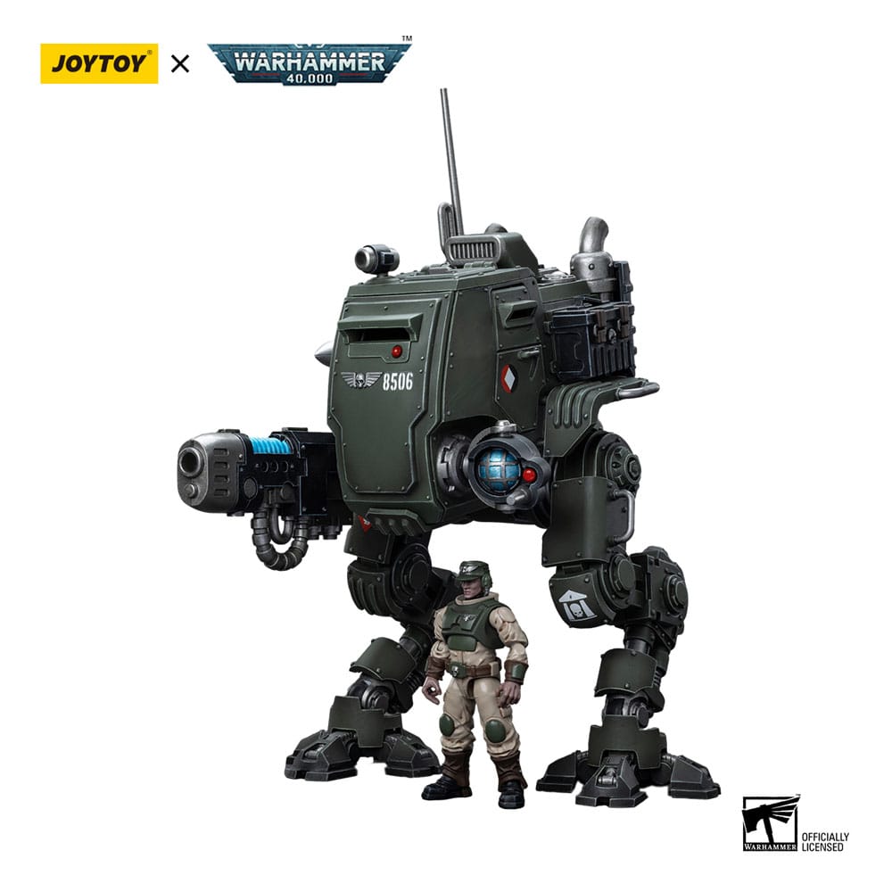 Warhammer 40k Actionfigur 1/18 Astra Militarum Cadian Armoured Sentinel 12 cm - Preorder - ETA: 12.12.2025