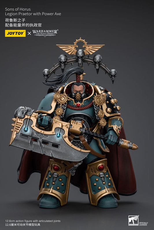 Warhammer The Horus Heresy Actionfigur 1/18 Sons of Horus Legion Praetor with Power Axe 12 cm  - Preorder - ETA: 25.11.2026