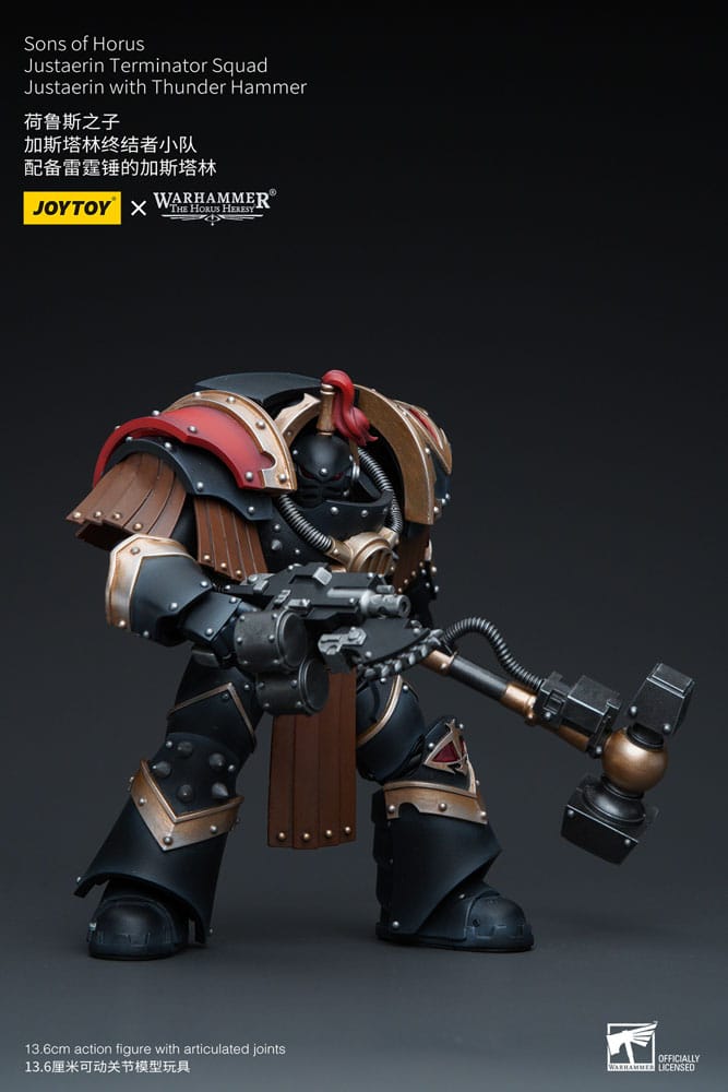 Warhammer The Horus Heresy Actionfigur 1/18 Sons of Horus Justaerin Terminator Squad Justaerin with Thunder Hammer 12 cm  - Preorder - ETA: 30.12.2025
