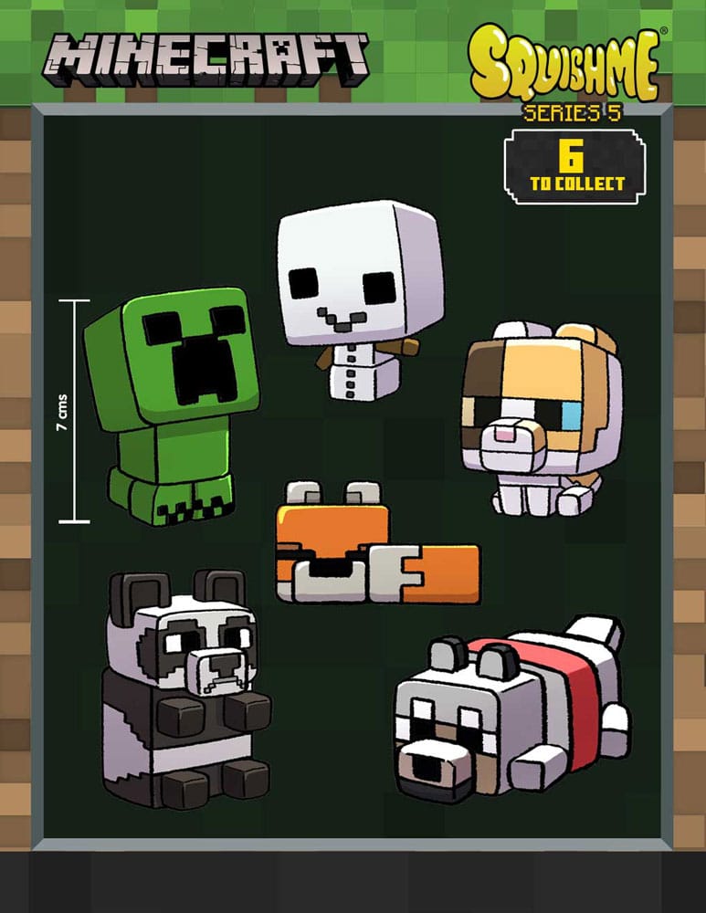 Minecraft Squishme Anti-Stress-Figuren 7 cm Serie 5 Display (16) - Versand: 7 Tage nach Bestellung