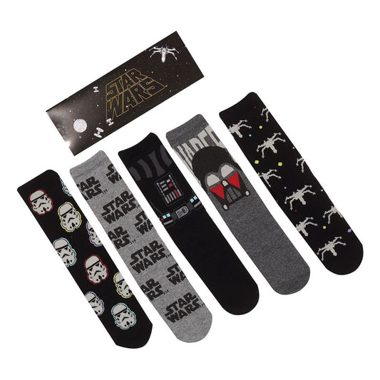 Star Wars Socken 5er-Pack Dark Side S-M       - Versand: 5-7 Tage nach Bestellung