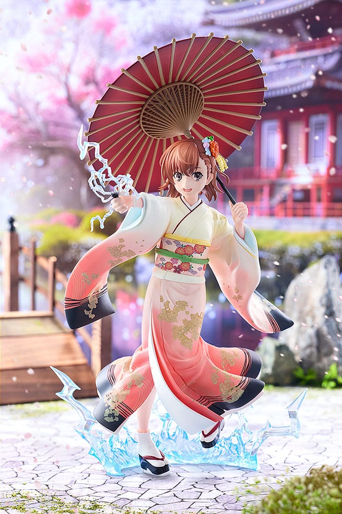 A Certain Scientific Railgun T Statue 1/7 Mikoto Misaka Furisode Kimono Ver. 28 cm  - Versand: 7 Tage nach Bestellung