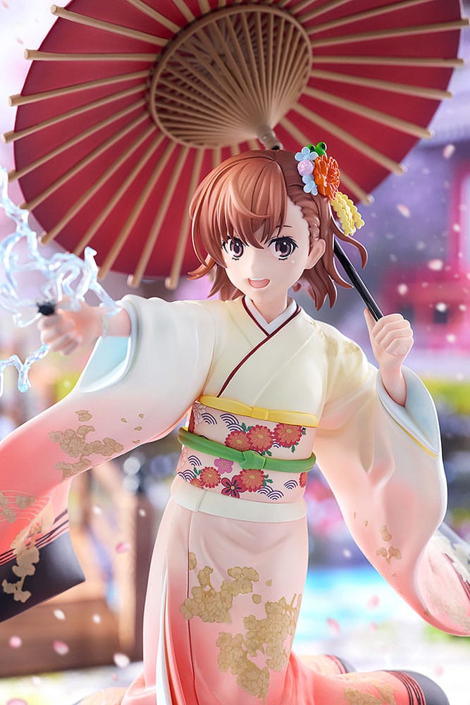 A Certain Scientific Railgun T Statue 1/7 Mikoto Misaka Furisode Kimono Ver. 28 cm  - Versand: 7 Tage nach Bestellung