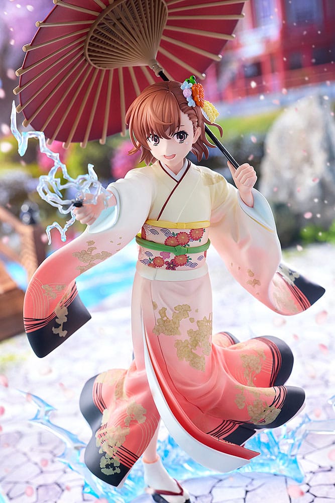 A Certain Scientific Railgun T Statue 1/7 Mikoto Misaka Furisode Kimono Ver. 28 cm  - Versand: 7 Tage nach Bestellung