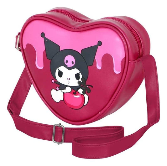 Sanrio Casual Heart Schultertasche Kuromi Cherry - Preorder - ETA: 16.07.2026