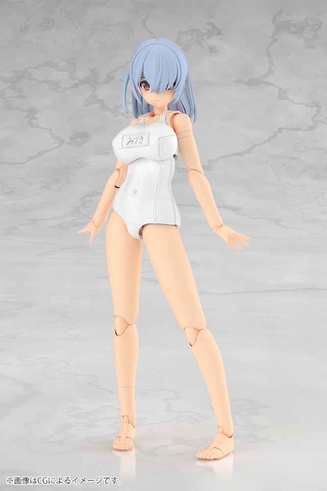Frame Arms Girl Plastic Model Kit Mizuki School Swimsuits White Ver. 16 cm - Preorder - ETA: 25.05.2027