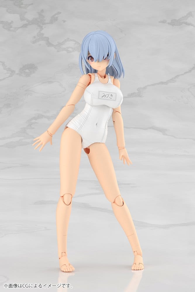 Frame Arms Girl Plastic Model Kit Mizuki School Swimsuits White Ver. 16 cm - Preorder - ETA: 25.05.2027