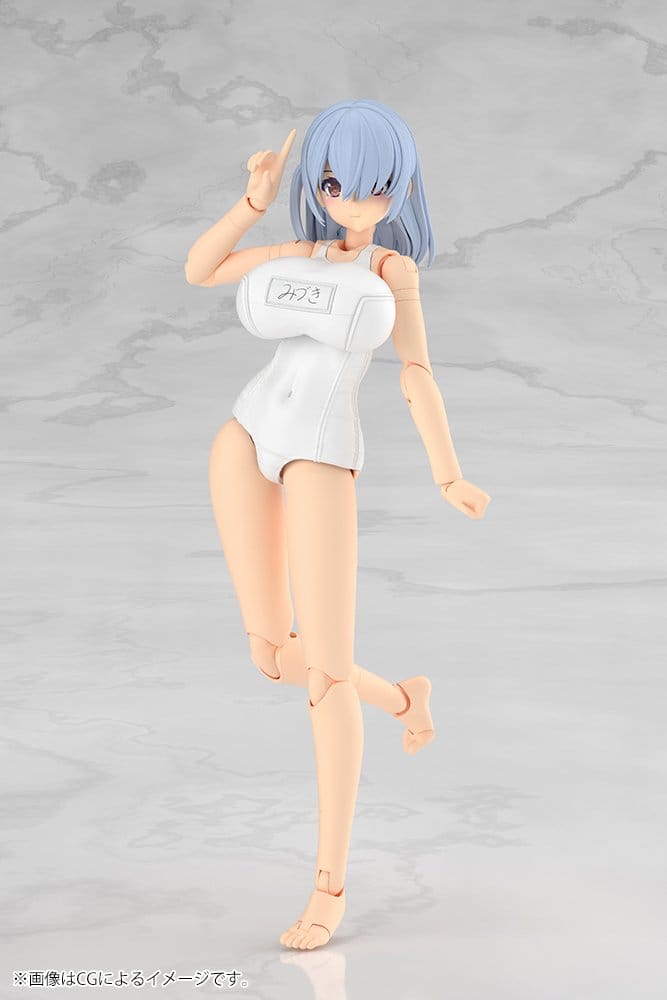 Frame Arms Girl Plastic Model Kit Mizuki School Swimsuits White Ver. 16 cm - Preorder - ETA: 25.05.2027
