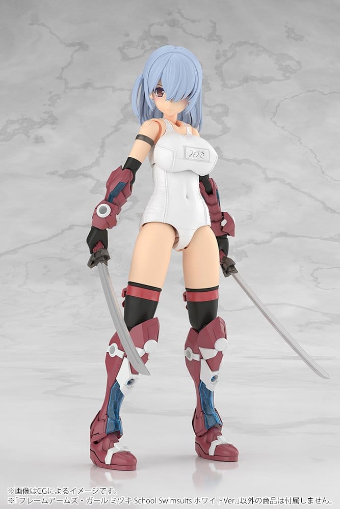 Frame Arms Girl Plastic Model Kit Mizuki School Swimsuits White Ver. 16 cm - Preorder - ETA: 25.05.2027