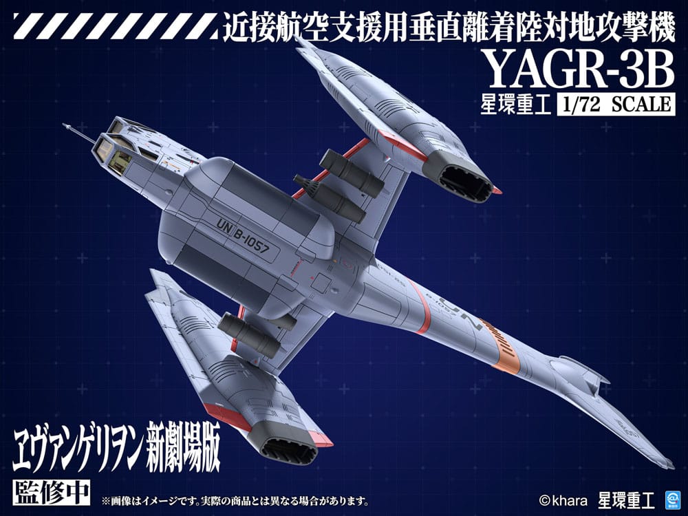 Evangelion: 3.0 You can (not) redo Plastic Model Kit 1/72 YAGR-3B UNAF Close Air Support VTOL Aircraft 14 cm  - Preorder - ETA: 25.12.2026