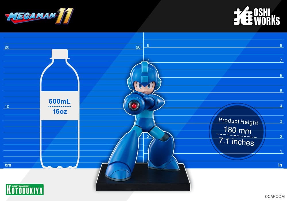 Mega Man Oshi Works PVC Figur Mega Man 18 cm - Preorder - ETA: 25.11.2026