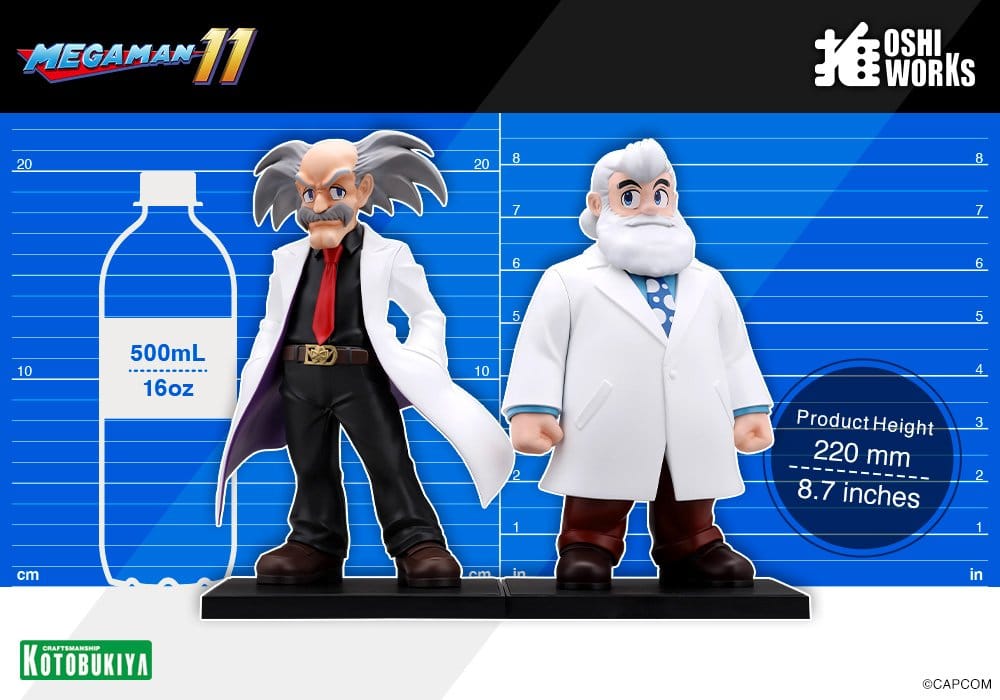 Mega Man Oshi Works PVC Figuren 2er-Pack Dr. Wily &amp; Dr. Light - Preorder - ETA: 25.01.2027
