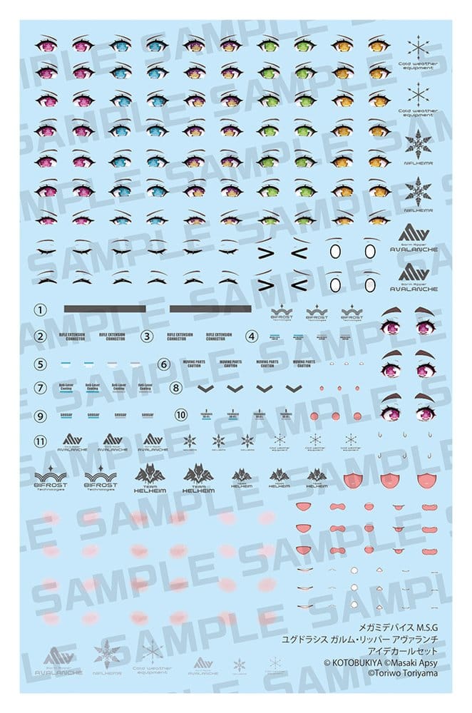 Megami Device M.S.G. Zubehör-Set für Plastic Model Kits Yggdrasis Garm Ripper Avalanche Eye Decal Set - Preorder - ETA: 25.02.2027