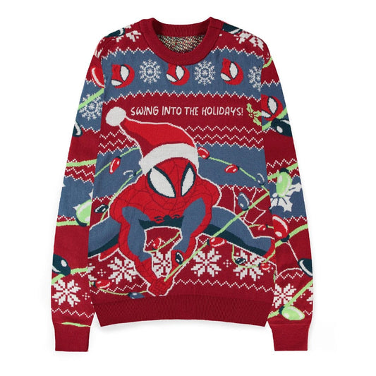 Spider-Man Pullover Swing into the Holidays (Christmas Jumper) Größe L - Versand: 7 Tage nach Bestellung