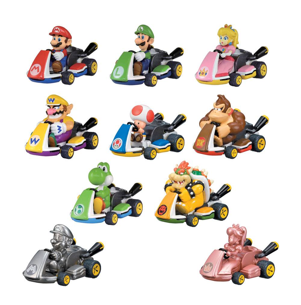 Mario Kart Rückzug-Autos Mystery Pack Display (12)  - Preorder - ETA: 25.01.2026