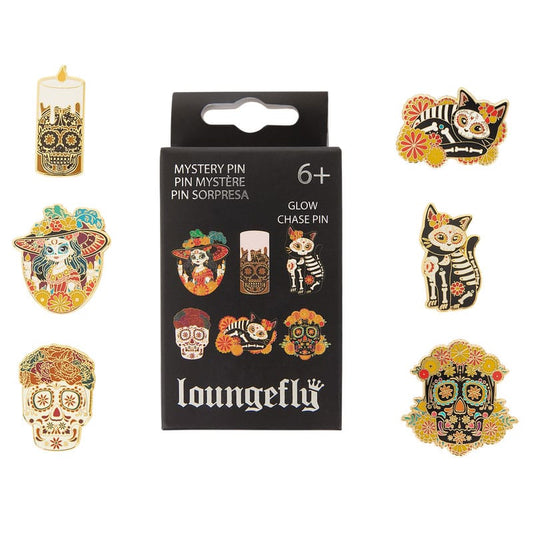 Loungefly Ansteck-Pins Blind Box Dia de los Muertos Sortiment (12) - Versand: 5-7 Tage nach Bestellung