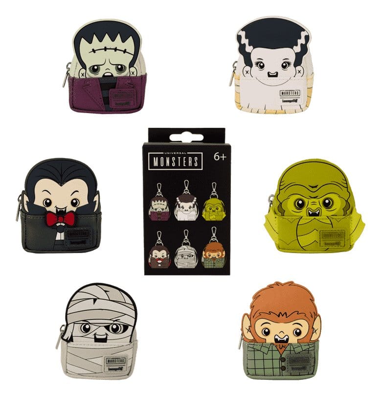 Universal Monsters by Loungefly Schlüsselanhänger Mini Backpack Blind Box Sortiment (15) - Preorder - ETA: 25.09.2026