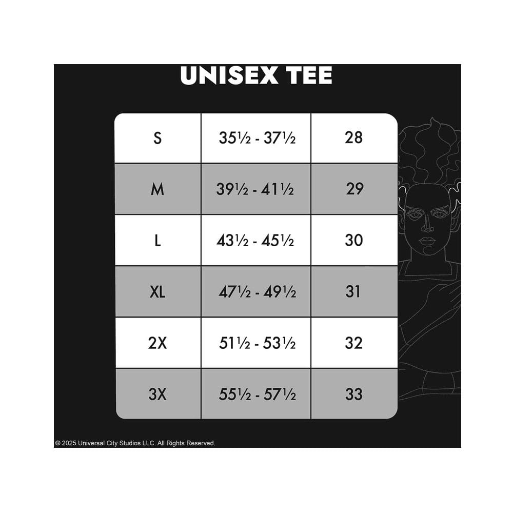 Universal Monsters by Loungefly Tee T-Shirt Unisex Bride of Frankenstein Größe M - Versand: 5-7 Tage nach Bestellung