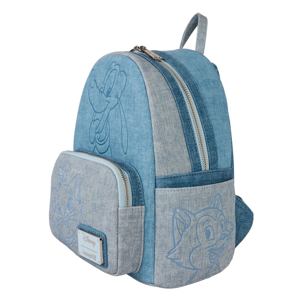 Disney by Loungefly Rucksack Mini Faux Denim Dogs & Cats - Versand: 5-7 Tage nach Bestellung