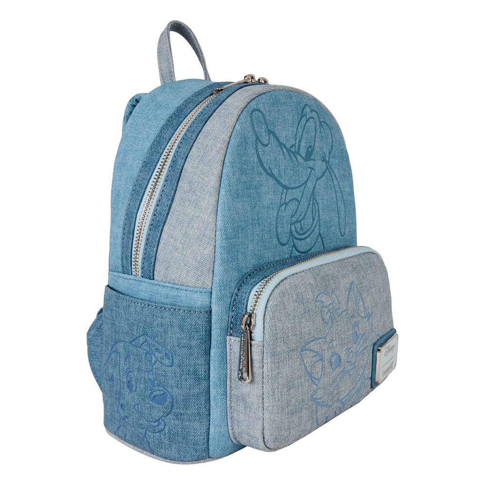 Disney by Loungefly Rucksack Mini Faux Denim Dogs & Cats - Versand: 5-7 Tage nach Bestellung
