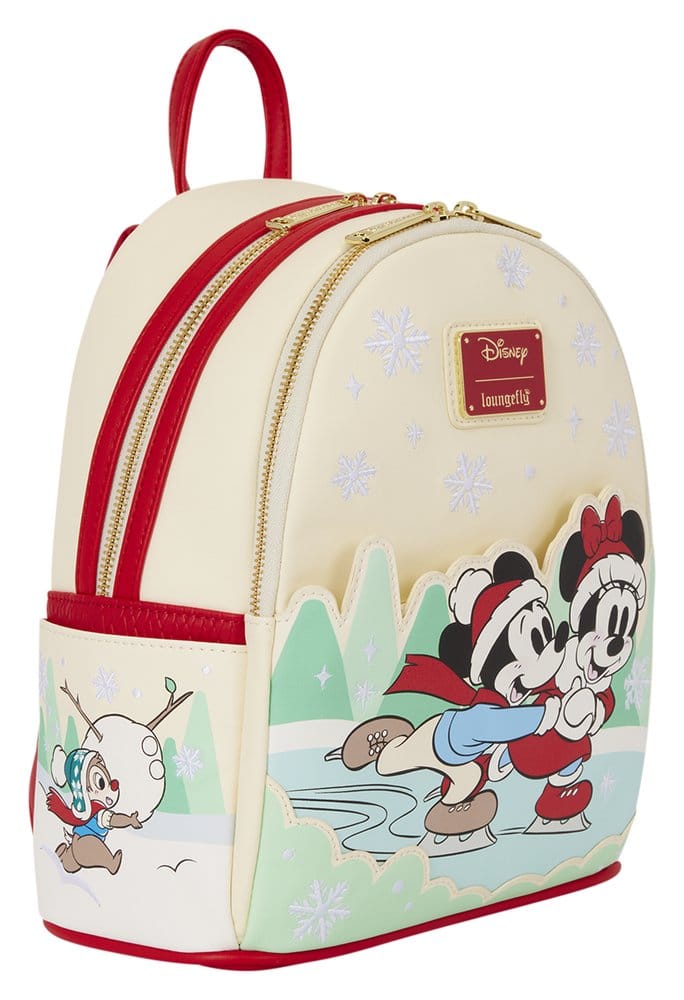 Mickey & Friends by Loungefly Mini Rucksack mit Haarband Halterung Ice Skating - Preorder - ETA: 28.12.2026