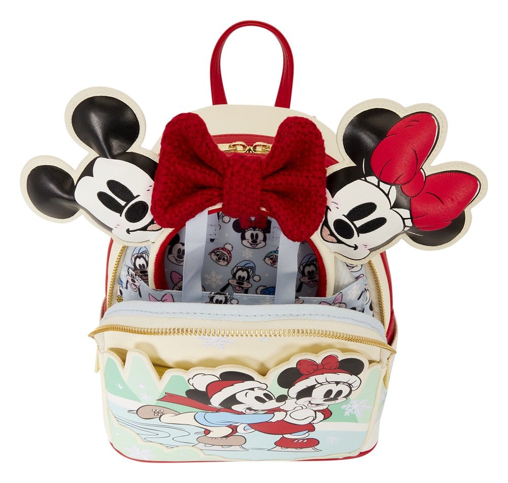 Mickey & Friends by Loungefly Mini Rucksack mit Haarband Halterung Ice Skating - Preorder - ETA: 28.12.2026