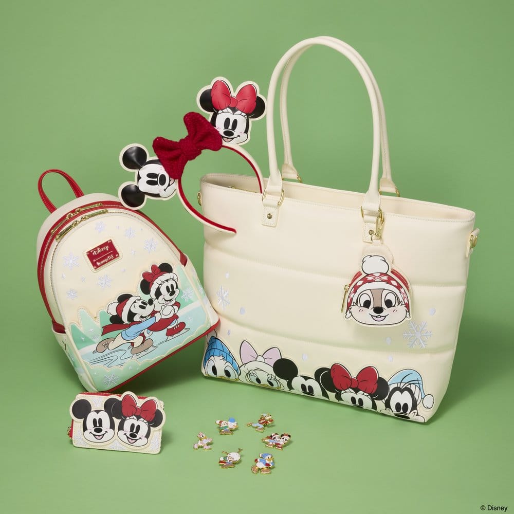 Mickey & Friends by Loungefly Mini Rucksack mit Haarband Halterung Ice Skating - Preorder - ETA: 28.12.2026