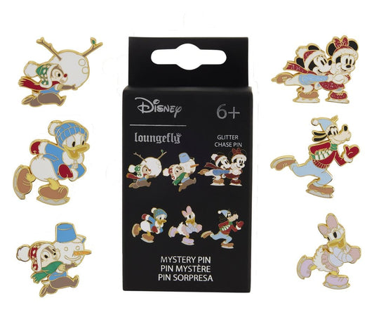 Mickey & Friends by Loungefly Ansteck-Pins Winter Activities Blind Display (12) - Preorder - ETA: 28.12.2026