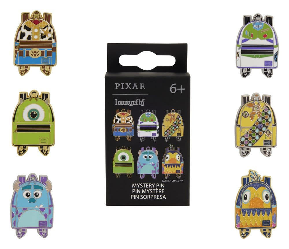 Disney/Pixar by Loungefly Ansteck-Pins Mini Backpack Blind Box Sortiment (12) - Preorder - ETA: 20.10.2026