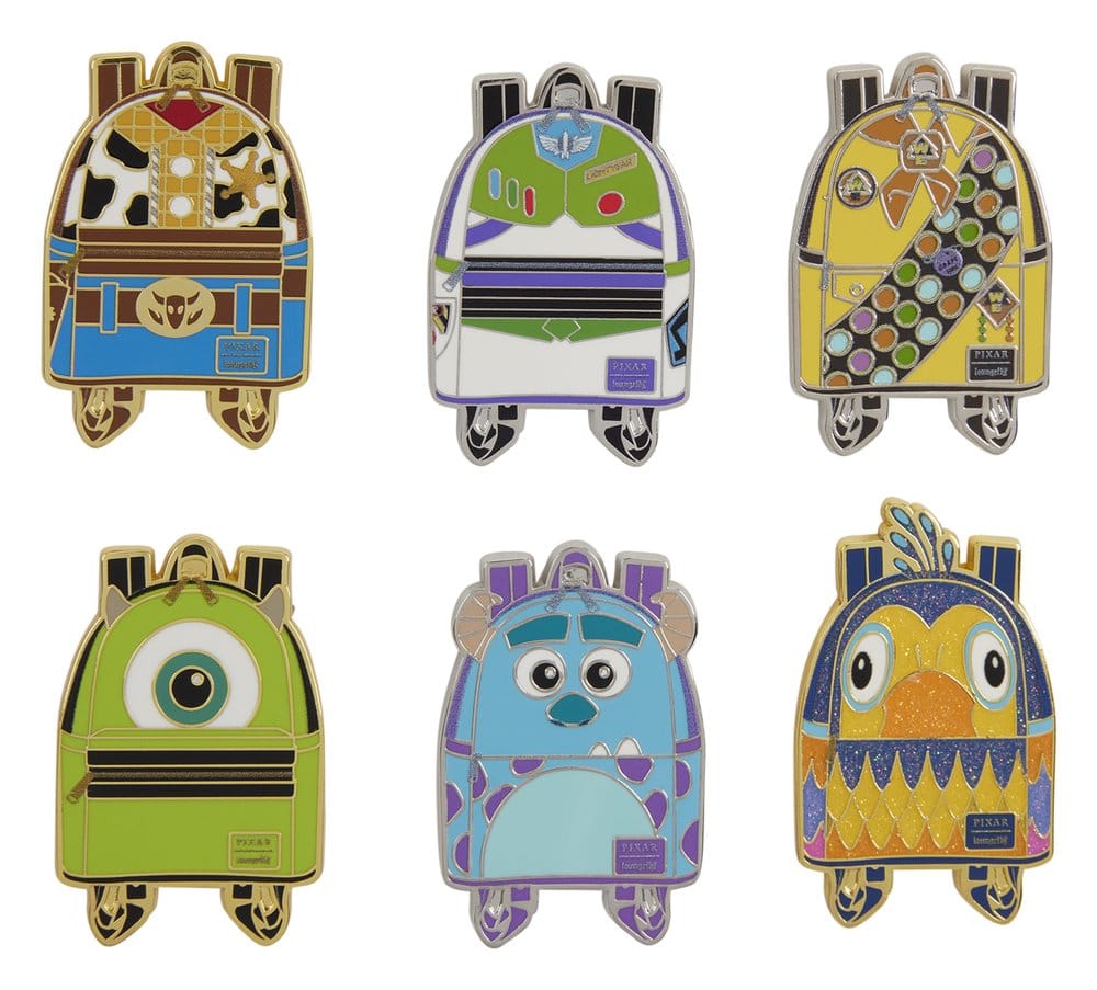 Disney/Pixar by Loungefly Ansteck-Pins Mini Backpack Blind Box Sortiment (12) - Preorder - ETA: 20.10.2026