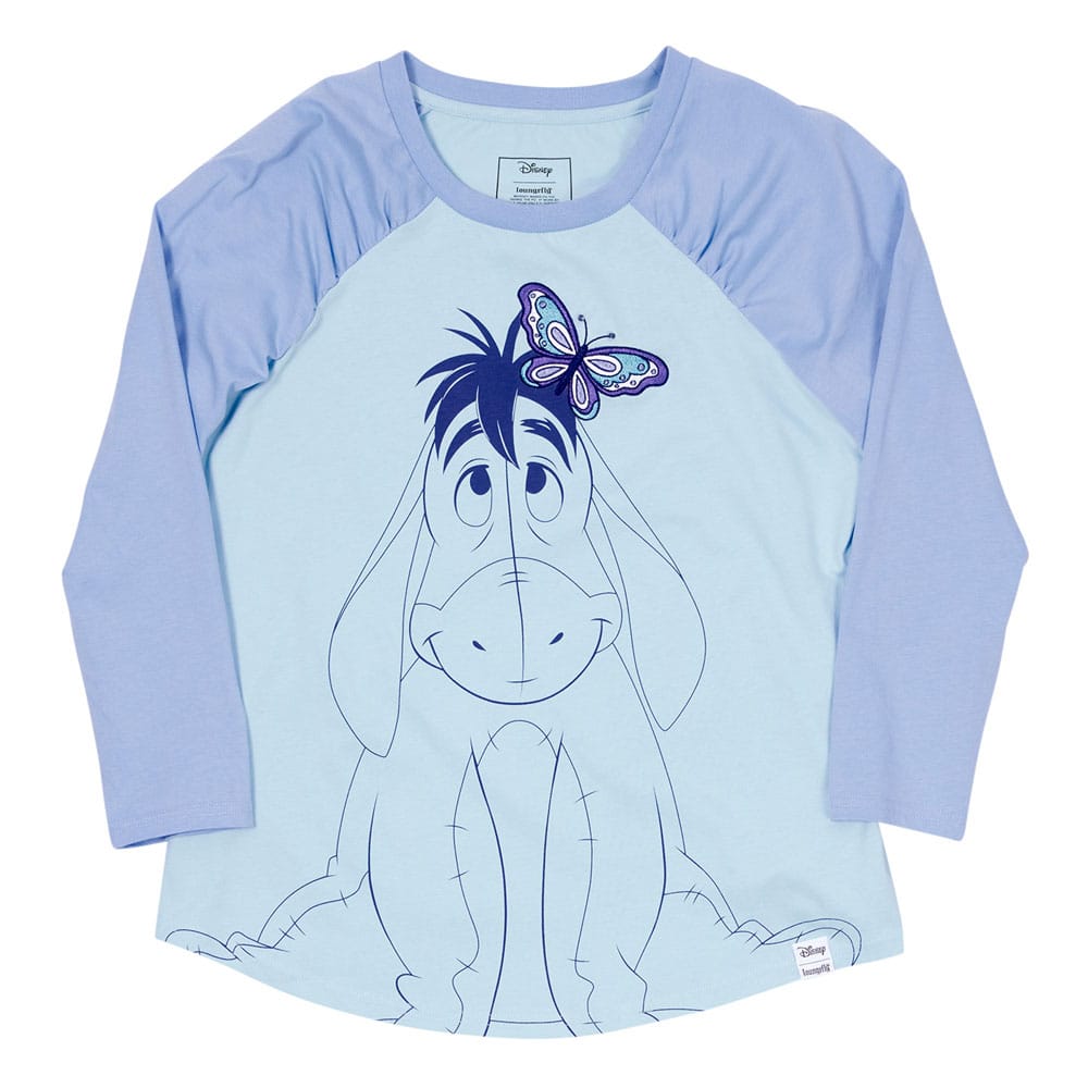 Winnie the Pooh by Loungefly Tee T-Shirt Unisex Eeyore Shirred Raglan Größe XL - Versand: 5-7 Tage nach Bestellung