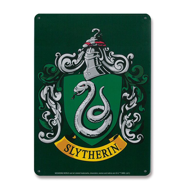 Harry Potter Blechschild Slytherin 15 x 21 cm - Versand: 5-7 Tage nach Bestellung