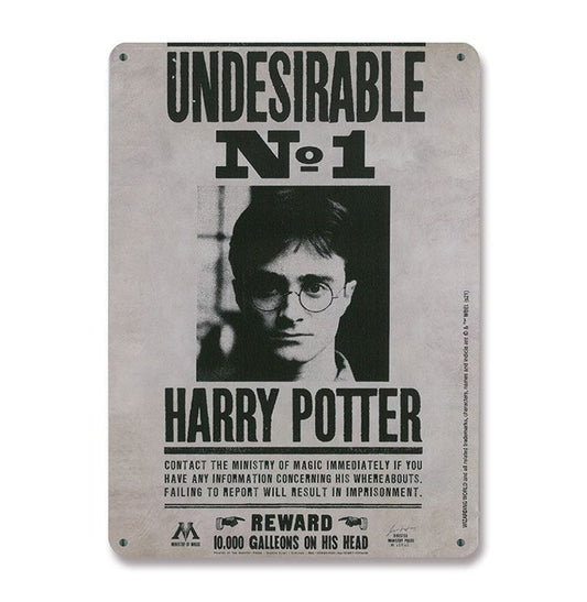 Harry Potter Blechschild Undesirable No. 1 15 x 21 cm - Versand: 5-7 Tage nach Bestellung