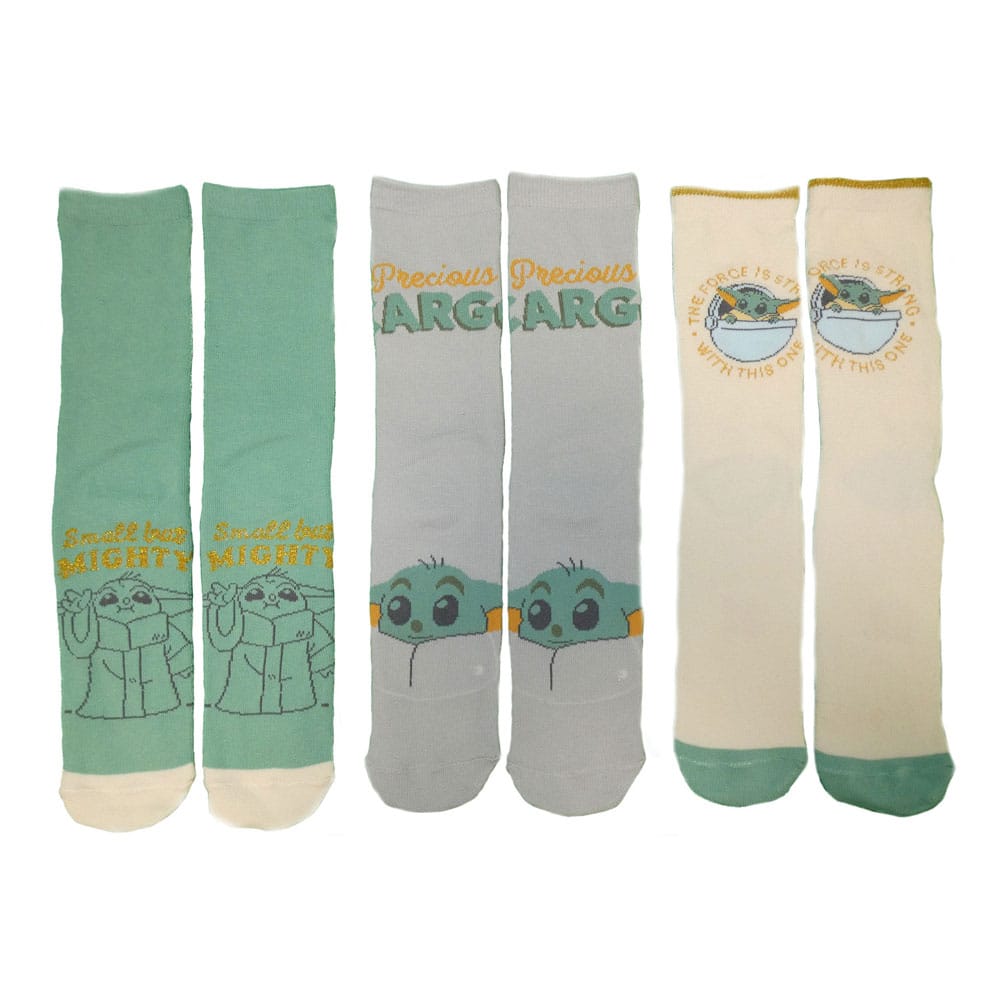 Star Wars The Mandalorian Socken 3er-Pack Grogu L-XL  - Versand: 5-7 Tage nach Bestellung