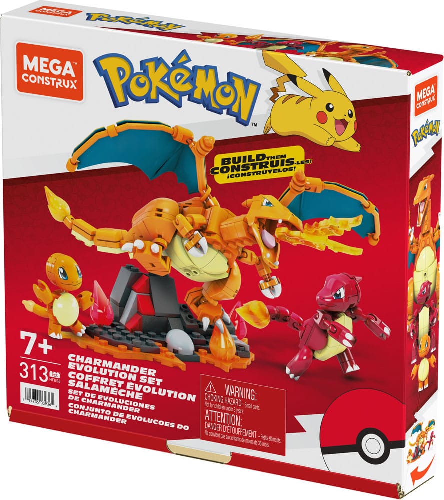 Pokémon Mega Construx Bauset Glumanda Evolutionsset - Preorder - ETA: Anfang 02.2025